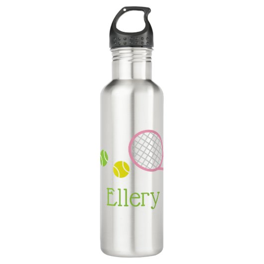 Preppy Tennis Personalisiert Water Flasche Edelstahlflasche (Vorderseite)