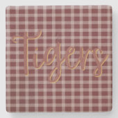 Preppy Tiger Limestone Coaster Steinuntersetzer (Vorderseite)