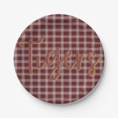 Preppy Tiger Paper Plate Pappteller (Vorderseite)