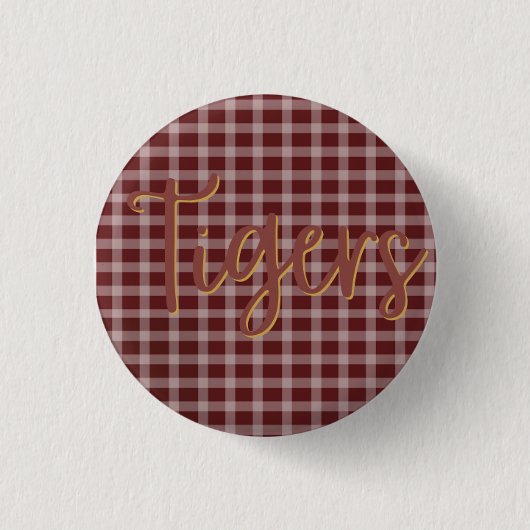 Preppy Tigers Button Pin (Vorderseite)