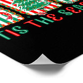 Preppy Tis The Season Xmas Tree Coquette Bow Chris Poster (Ecke)