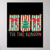 Preppy Tis The Season Xmas Tree Coquette Bow Chris Poster (Vorne)