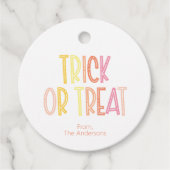 Preppy Trick oder Treat Halloween Geschenkanhänger (Vorderseite)