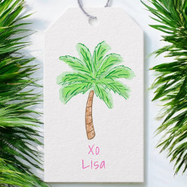 Preppy Tropical Palm Tree Custom Geschenkanhänger