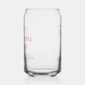 Preppy Tropical Pink Pineapa Personalisiert Dosenglas (Rechts)