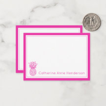 Preppy Tropical Pink Pineapa Personalisiert