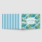 Preppy Tropical Waves | Beach House Guest Book Gästebuch (Voll)