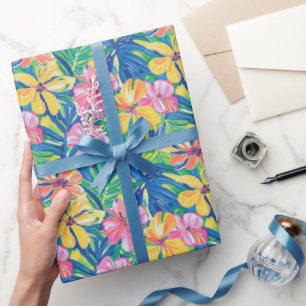 Preppy Tropical Wrapping Paper Geschenkpapier