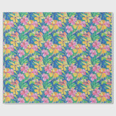 Preppy Tropical Wrapping Paper Geschenkpapier (Flach)