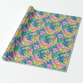 Preppy Tropical Wrapping Paper Geschenkpapier (Ungerollt)