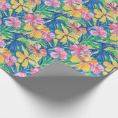 Preppy Tropical Wrapping Paper Geschenkpapier (Ecke)