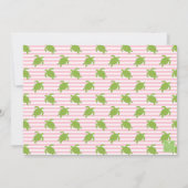 Preppy Turtles Palm Beach Golf Cart Personalized Dankeskarte (Rückseite)