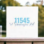 Preppy Two Tone Zip Code Street Address Custom Serviette