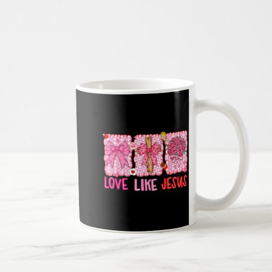 Preppy Valentine Christian Love Like Jesus Men Wom Kaffeetasse (Rechts)