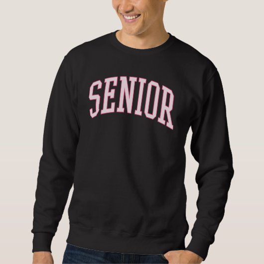 Preppy Varsity Pink Senior Graduation Sweatshirt (Vorderseite)
