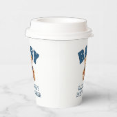 Preppy Varsity Teddy Bear Baby Shower Pappbecher (Rechts)