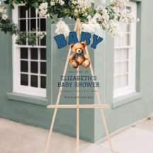 Preppy-Varsity-Teddybär-Baby-Shower-Acryl