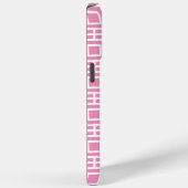 Preppy-Viergitter-Monogramm – Pink & Limette Case-Mate iPhone Hülle (Rückseite / Rechts)