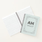 Preppy Vintage Custom Monogramm Ästhetik College Notizblock (Innenseite)