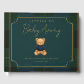 Preppy Vintage Teddy Bear Baby Shower Gästebuch (Vorderseite)