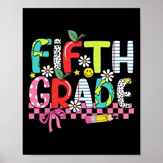 Preppy-Vorräte Fünfte Klasse Glücklicher letzter S Poster (Vorne)