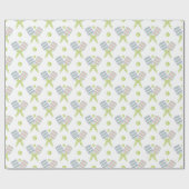 Preppy Wassercolor Raute Pickleball Paddle Geschenkpapier (Flach)