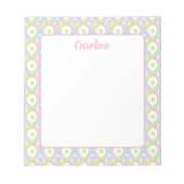 Preppy Wassercolor Raute Pickleball Paddle Notizblock (Vorderseite)