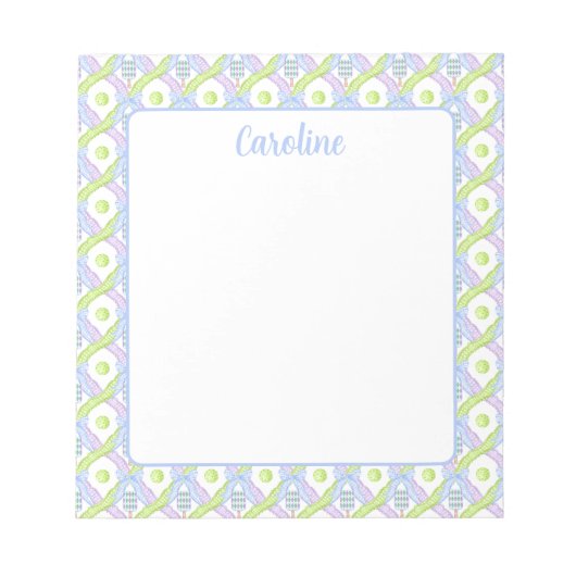 Preppy Wassercolor Raute Pickleball Paddle Notizblock (Vorderseite)