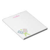 Preppy Wassercolor Raute Pickleball Paddle Notizblock (angewinkelt)