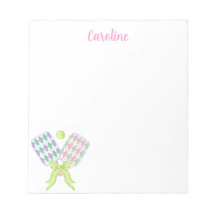 Preppy Wassercolor Raute Pickleball Paddle Notizblock