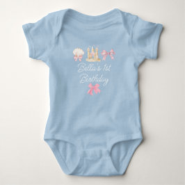 Preppy Watercolor Beach Party Baby Strampler