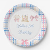 Preppy Watercolor Beach Party Pappteller (Vorderseite)