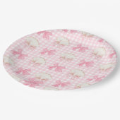 Preppy Watercolor Beach Seashells Party Pappteller (Schrägansicht)