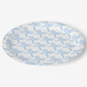 Preppy Watercolor Blue Boards Pappteller (Schrägansicht)