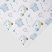 Preppy Watercolor Blue Golf Polo Shirt Seidenpapier (Ausschnitt)