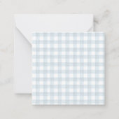 Preppy Watercolor Blue Monogram Golf Polo Shirt Mitteilungskarte (Rückseite)