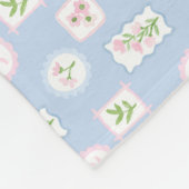 Preppy watercolor floral grandmillennial fleecedecke (Ecke)