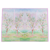 Preppy Watercolor Hübsch Chinoiserie Lavendel Große Geschenktüte (Vorderseite)