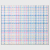 Preppy Watercolor Pastel Gingham kariertes Party Geschenkpapier (Flach)