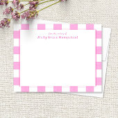 Preppy Watercolor Pink Stripes Baby Girl Vielen Da Mitteilungskarte