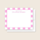 Preppy Watercolor Pink Stripes Baby Girl Vielen Da Mitteilungskarte