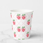 Preppy Watercolor Strawberries Berry Sweet Pappbecher (Rechts)