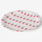 Preppy Watercolor Strawberries Berry Sweet Pappteller (Schrägansicht)