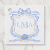 Preppy Wedgewood Monogram Abschluss Geschenkanhänger (Vorderseite)