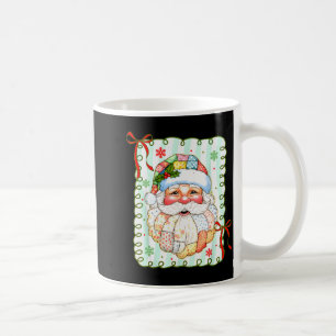 Preppy Weihnachtsmann Weihnachten Patchwork Weihna Kaffeetasse