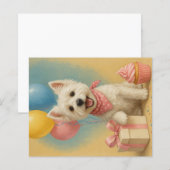 Preppy Westie Birthday Card (Vorne/Hinten)