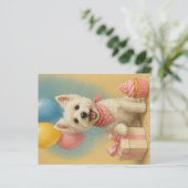 Preppy Westie Birthday Card (Stehend Vorderseite)