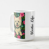 Preppy Westie Kaffeetasse (Vorderseite Links)