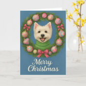 Preppy Westie Karte (Gelbe Blume)