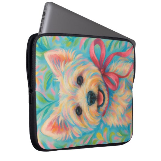 Preppy Westie Laptopschutzhülle (Vorne Rechts)